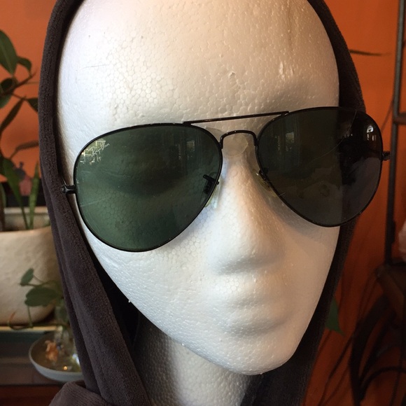 Ray-Ban 3025 aviator large metal frames black